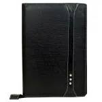 CAMPIO Black 20 Leaf Multipurpose Leatherette Professional Certificate, Portfolio, Executive File Legal Size Document Holder for Men and Women