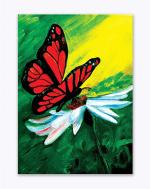 Tamatina Multicolor Modern Art Gorgeous Butterfly Abstract Nature Art Canvas Painting - 24X18 Inch