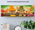 SVK Dream Air Conditioning Dust Cover Folding Designer Ac Cover for Indoor Split Ac 1.5 ton (97 x 31 x 21.5 cm) ( Butterflys )