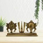 PujaNPujari Tirupati Balaji Shanku Chakra Namam Stand Showpiece for Pooja Room Door (Design 1)