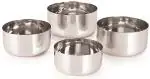 NEELAM Stainless Steel 6 22G Sadi Vati Set of 4 Pcs 250 ml Each Stainless Steel Vegetable Bowl (Silver, Pack of 4)