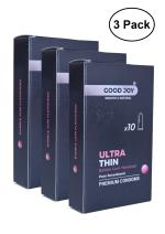 GOOD JOY Bubble gum Condoms for Men - 10 Count (Pack of 3) Extra Stimulation Suitable for use with lubes & toys.