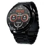 Pebble Cosmos Vault 1.43 inch HD Always on Display, Bluetooth Calling, Blood Oxygen&Heart Rate Monitoring, Multi Sports Mode, Step Pedo meter, Multiple Watch Faces, Ai Voice Assistant, Sleep Monitor, Alarm & Notification smartwatch-Obsidian black