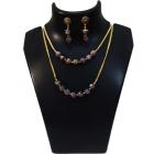 JAYA VISION ENTERPRISES Gemstone Amethyst 2 Line Crown Chakra Necklace
