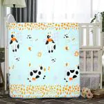 Baby Moo Mooing Cow Blue Blanket