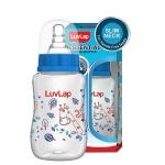 Luvlap Blue PP Anti Colic Slim Regular Neck Essential Baby Feeding Bottle 125ml