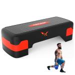 MAPACHE Aerobic Exercise Steper 2 Level Aerobic Fitness Yoga Step Complete with Mat for Gym (Red)