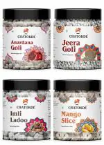 CHATOKDE Mouth Freshner Anardana Goli,Imli Ladoo,Jeera Goli 400 Gram Each,Mango Slice Churan 300 Gram