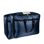 TRAVALATE Navy Blue Polyester Underbed Storage Bag - 60 L (Pack of 2)