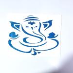 101 DESIGNS POINT , PACK OF GANESH BLUE ORIGINAL HANDMADE STICKER SIZE 5 BY 6 IN