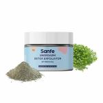 Sanfe Underarm Detox Scrub with Mask for All Skin types - 50g with Dead Sea Mud and Blue Sea Kale | Scrub cum Mask| Deep Cleansing | Nourishing, Exfoliating , Anti-bacterial mask with Soothing and cooling effect