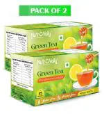 NutroVally Lemon Honey Flavored Green Tea | Premium & Detox Refreshing Tea | Honey Lemon Green Tea Bags 25 Pcs + 25 Pcs |100% Natural Leaves Green Tea Bags 50 PCS