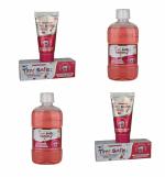 TINY SMILEZ Kids Anti Cavity Toothpaste, &alcohol free anti cavity mouthwash Natural Sparkling strawberry Flavour Pack of 2