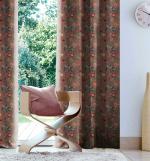 Casableu Cabal 2 Piece Polyester Eyelets (Steel) Blackout Curtains with Tie Back, Bedroom Living Room