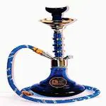 Designer Decorative Glass Hookah Pot Blue HLT(Height 16 Inches)