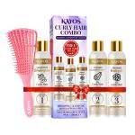 Curly Hair Combo Grapeseed Shampoo, Avocado Conditioner, Flaxseed Hair Gel (Set of 4)