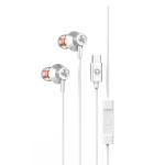 AMS 801 Wired in Ear Earphones with mic, 10 mm Driver, Powerful bass, HD Calls, Ear Comfort And Clear Sound, White