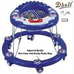 Dbolt Round Ultra Soft Seat Baby Walker with Musical Toy and Activity Toys[ Butterfly ] (Blue)