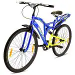 Avon BicyclesDraco 26TMTBwith 26 inches wheel size and 18.5 inches ERW High-tensile steel Frame| Centre Frame Suspension, Caliper Brakes and Steel Rims | Available in Glossy Spinal Blue| made for both on and off road