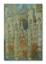 Tamatina Multicolor Claud Monet Cathdrale De Rouen Harmonie Bleue Art Canvas Painting - 24X16 Inch