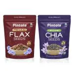 Pintola Combo of Flax Seeds & Chia Seeds 250g each, 100% Pure, Energy Booster, Aids Weight Management