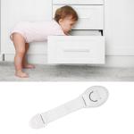 Safe-o-kid Extra Flexible Fabric, One Side Open Long Multi-Purpose Child Safety Lock - White Pack of 4