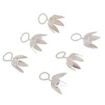 Osasbazaar Silver Flowers, Aak Arsh, Mandar, Madar or Akaua for Puja, Temple at Home, Workplace and Gifting - 97%-99% Pure BIS Hallmarked - Set of 6