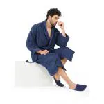 Rangoli Male Extra Large Canning vale Adult Bathrobe Navy Blue Set Of 1