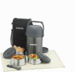 BOROSIL Vaccum Insulated Hot & Fresh Lunch Box Upto 8 Hrs 3 Containers Lunch Box