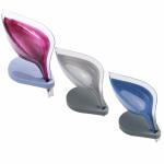 SHALVI Soap Bar Holder Leaf Shape, Soap Dish with Draining Tray, Plastic Soap Dish for Bathroom(pack of 3)