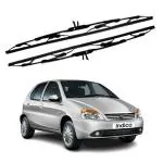OE-PLUS Black Windscreen Wiper for Tata Indica V2, Marina Pack of 2 (24, 17 Inch)