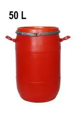 KGN Traders Plastic Drum 50 Liter With Lid Long Lasting and Durable Drum Red Color