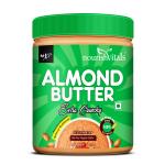 NourishVitals Natural Almond Butter (Extra Crunchy), Unsweetened with Roasted Almond Chunks, No Added Salt or Oils, 200 g