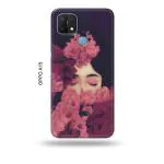 Tweakymod Printed Shy Girl Back Cover For Oppo A15, Oppo A15S