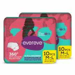 EVEREVE ULTRA ABSORBENT DISPOSIBLE PERID PANTIES ,M-L,10X2=20'S PACK ,0%LEAKS SANITARY PRTECTIN FOR WOMEN & GIRL,MATERNITY DELIVERY PAD 360PROTECTION POSTPARTUM AND OVERNIGHT USE ,HEAVY FLOW