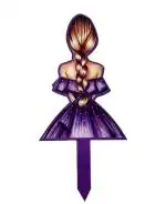 BAKEWAREIND Lyba Moulds Girl Braids Hair Back Acrylic Cake Topper l Cake Topper l Girl Braids Hair Back Cake Topper l Decorating Cake Topper l Acrylic Cake Topper l Chocolate Moulds l Cake Moulds l Moulds