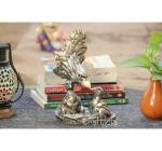 Crafticia Silver Wooden Eagle Face Statue With Baby - Standard-Diwali Gift, Best Gift for Diwali Decor, Diwali Decoration