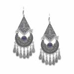 Priyaasi Oxidized Silver Engrave Tassel Earring For Women
