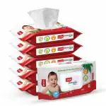 Luvlap Paraben Free Moisturizing Wipes with Aloe Vera for Baby (72 Wipes, Pack of 6)