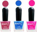 OUR Beauty Multicolor High Quality Quick Dry Long Lasting Hd Colors Nail Polish Rv96, 24 ml (Set Of 3)
