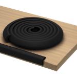 BabyPro BabyProofing Edge Guard with Strong Adhesive Tape by Certified Professional Childproofer, 2 Meter Long for Furniture Corner, Bed, Table Corners, for Child Safety (Black)