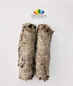 DEVSUDH Premium Himalayan White Sage Smudge Sticks (Set of 2) | Sage Bundles for Negativity Removal | Each Length 14 cm, Weight 35-40 gm | Bringing Positivity, Purification, Cleansing, Healing, Yoga, Meditation, Aromatherapy | Vastu Purification |
