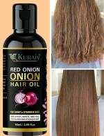 KURAIY pure Onion Hair Oil 7 Day Challenge for Hair growth (50 ml ) & (MEN & WOMEN)