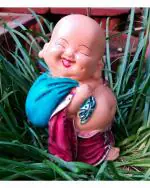 Beckon Venture - Multicolor Handcrafted Religious Idols Of Baby Laughing Buddha Statue Big Size For Home Decor