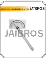 JAIBROS RECTANGULR DEGREE PROTRACTOR ANGEL FINDER STAINLESS STEEL