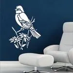 Decowall Multicolor Polyethylene Sparrow The Bird Stencil For Wall Decor, 16 X 24 Inch