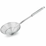 SaioStore Stainless Steel Deep Frying Spoon Oil Strainer Net Fryer Puri Jhara Spider Skimmer Strainers for Kitchen Home - (Set of 1)
