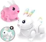 Zenex Store Walking Rabbit Toy with Light and Sound, Walking Moving Rabbit Toys for Kids (Multicolor).