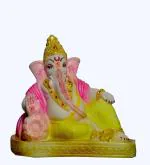 ATUT Ganesh Idol, Murti in Big Size, in Multicolor, for Home Temple, Unbreakable- 20 cm
