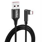 Verilux Type C Cable, 16Ft Fast Charging Usb To Type C Cable, Support 60W 3.1A Charging & 480Mbps Data Transfer Usb C Right Angle Extension Cable Compatible With Phone, Tablet, More C Type Devices